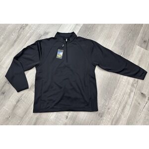 Pebble Beach Performance Men's Quarter Zip Black Small Golf Pullover NWT